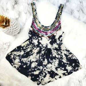 Small Billabong Tie Dyed Romper w/ Embroidery